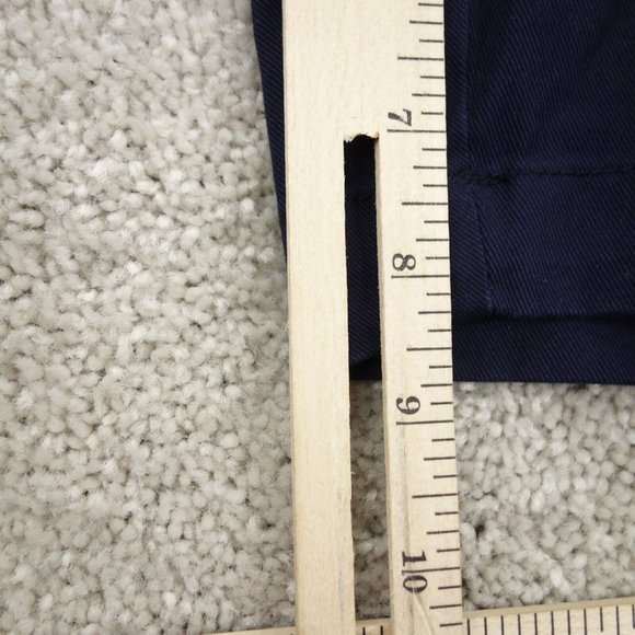 Chaps Shorts Mens 36 Blue Stretch Twill Straight Leg Bermuda Flat Front Casual - Picture 7 of 10